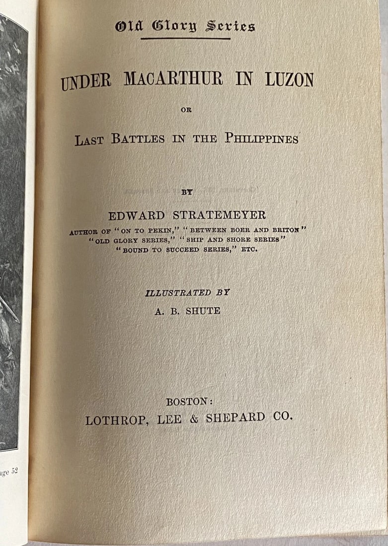 Under MacArthur In Luzon Edward Stratemeyer Old Glory Series HC 1901 Very Good! - 3