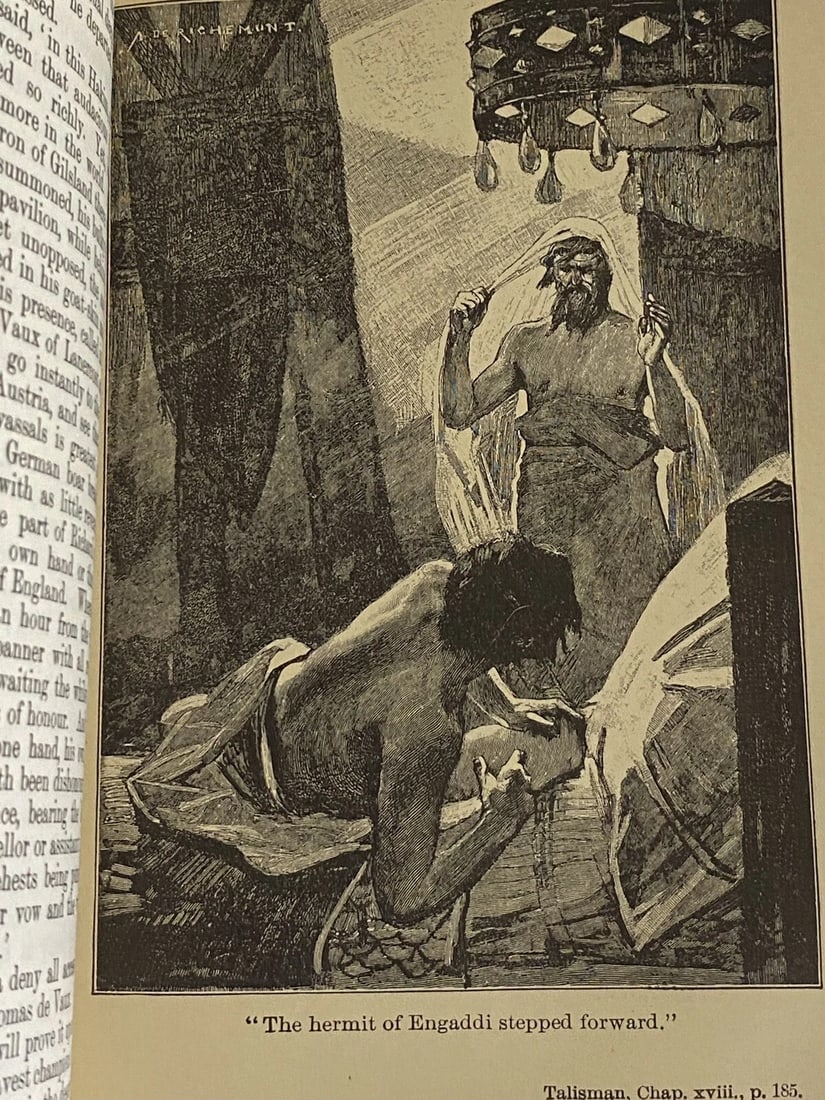 Works Of Sir Walter Scott Waverley Novels VIII 1800’s HC Count Robert Of Paris - 13