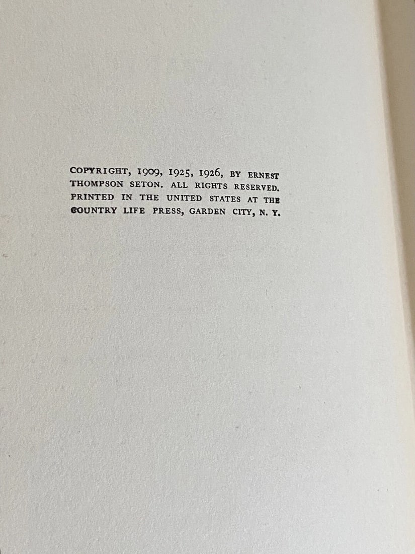 The Nature Library : Animals by Ernest Thompson Seton Copyright 1926 Illustrated - 4