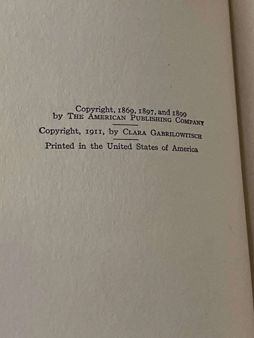 Mark Twain Authors National Edition Innocents Abroad Vol. I 1911 HC Illustrated - 3