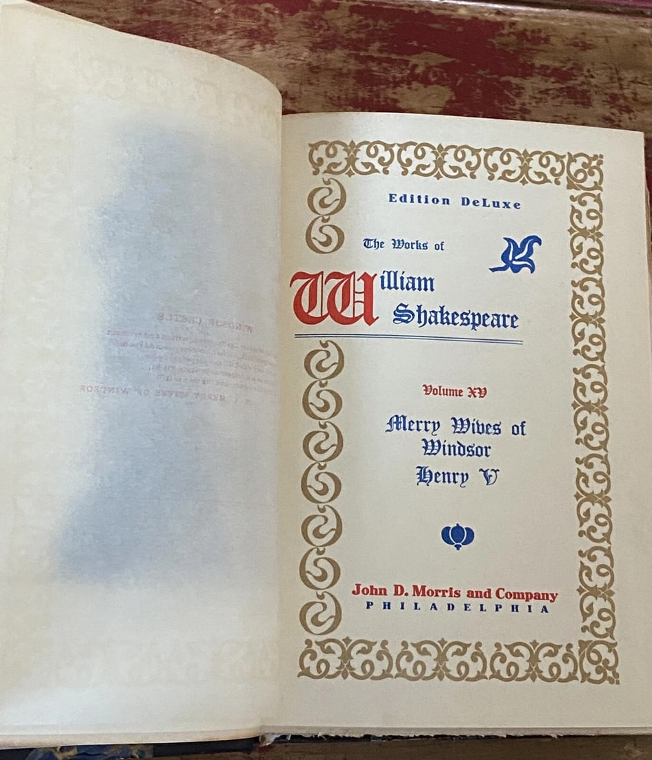 Shakespeare’s Works Elgin Ed. Deluxe Vol. XV #360/1000 Morris 1901 Illustrated - 4