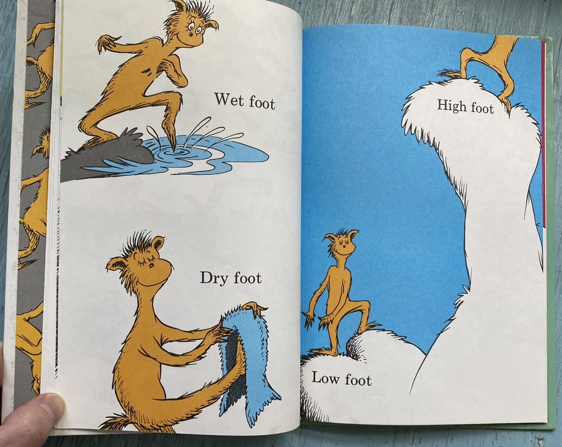 Dr. Seuss THE FOOT BOOK 1968 1st ED/2nd Print HC RARE Excellent Condition - 11