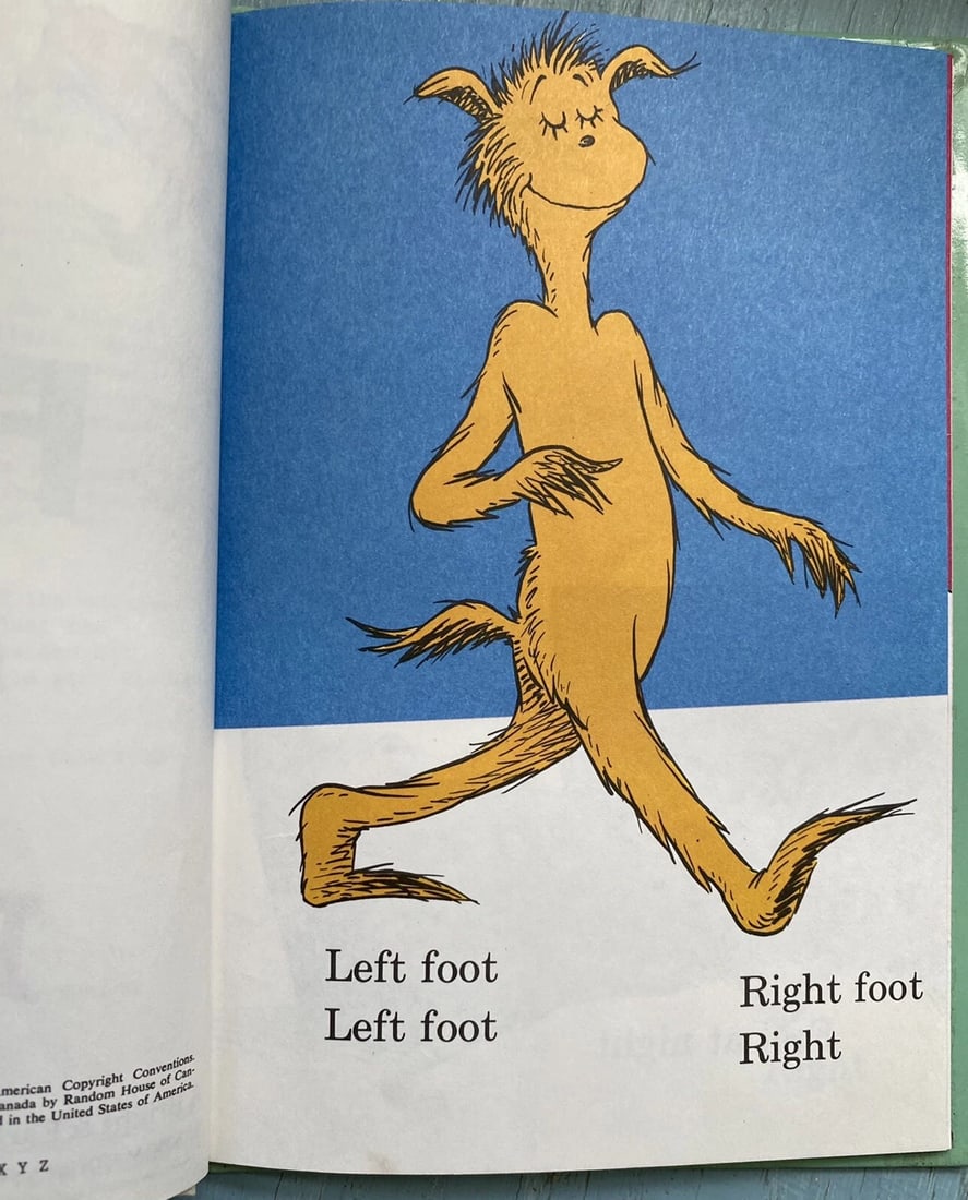 Dr. Seuss THE FOOT BOOK 1968 1st ED/2nd Print HC RARE Excellent Condition - 8