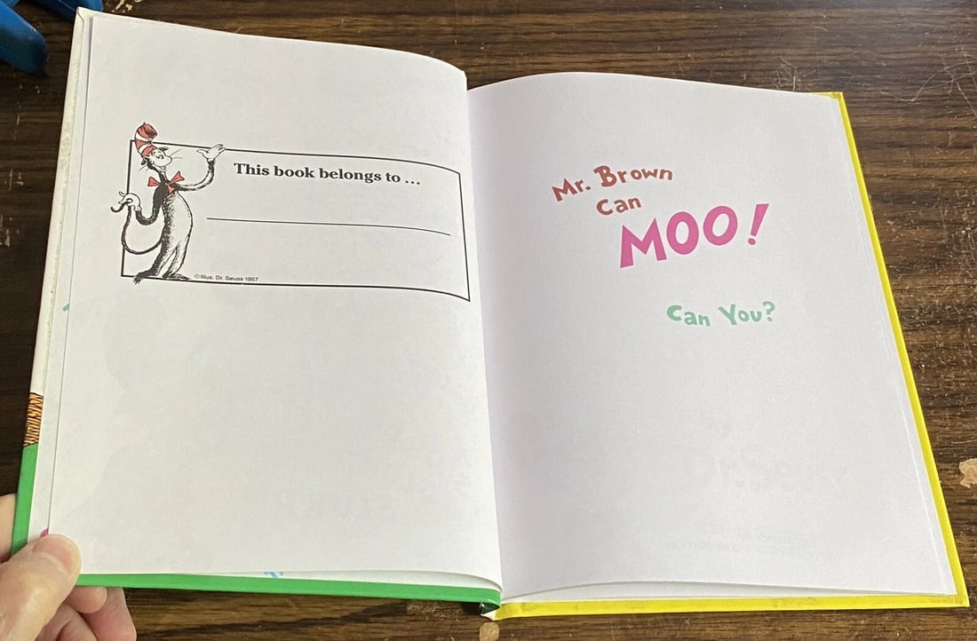 Dr. Seuss Mr. Brown Can Moo! Can You? 1970 1st Ed/Print BCE Random New(Other) - 8