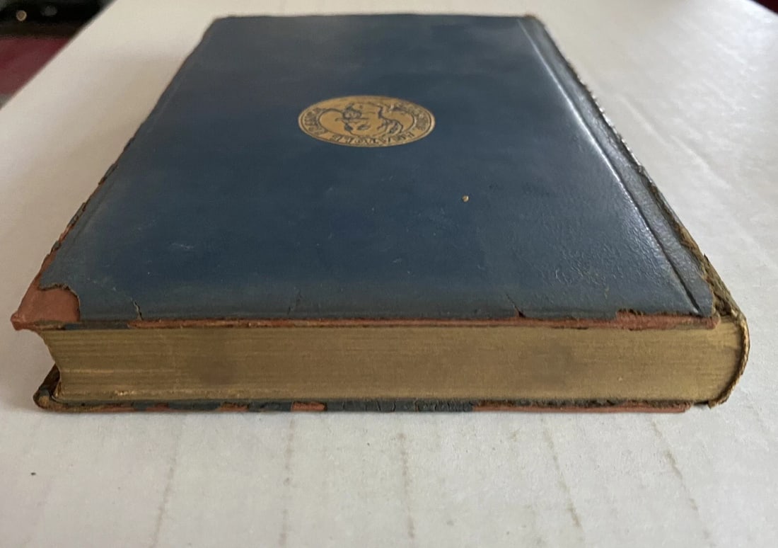 Antique Book The Elm Tree On The Mall Anatole France Blue Leather 1922 Dodd Mead - 11