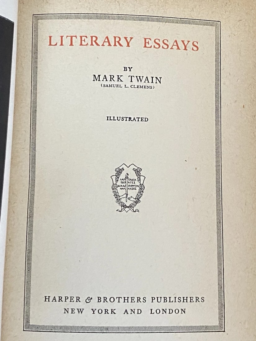 Mark Twain Literary Essays Author's National Edition Vol XXII, HC 1899 Illustrat - 10