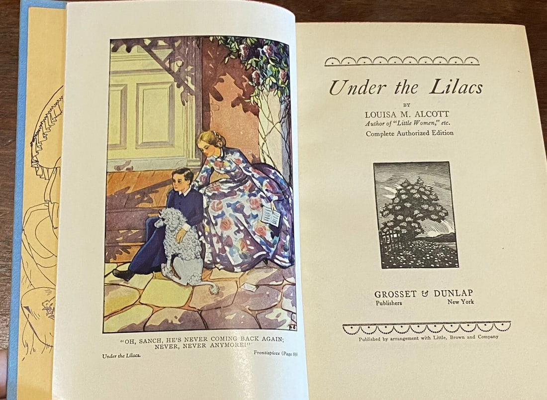 Louisa May Alcott UNDER THE LILACS Complete Authorized Ed. 1928 HC/DJ Grosset - 11