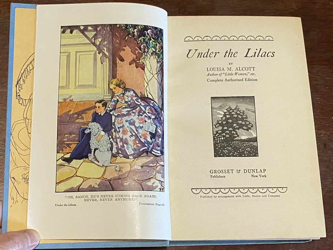 Louisa May Alcott UNDER THE LILACS Complete Authorized Ed. 1928 HC/DJ Grosset - 3