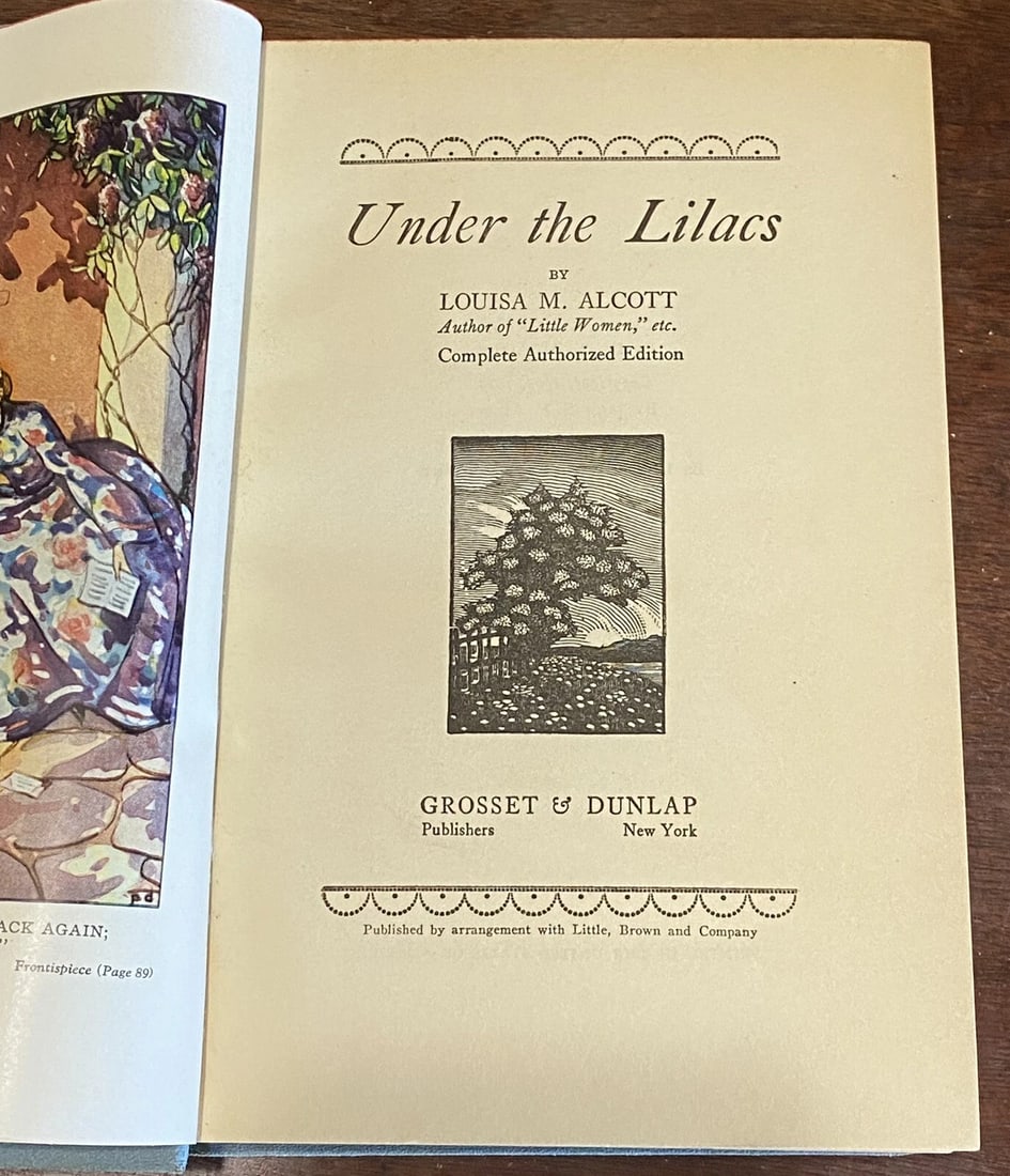 Louisa May Alcott UNDER THE LILACS Complete Authorized Ed. 1928 HC/DJ Grosset - 4