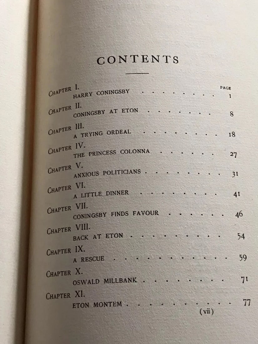 Coningsby By Benjamin Disraeli Saint Dunstan Leather Binding 1904 Antique Book - 10