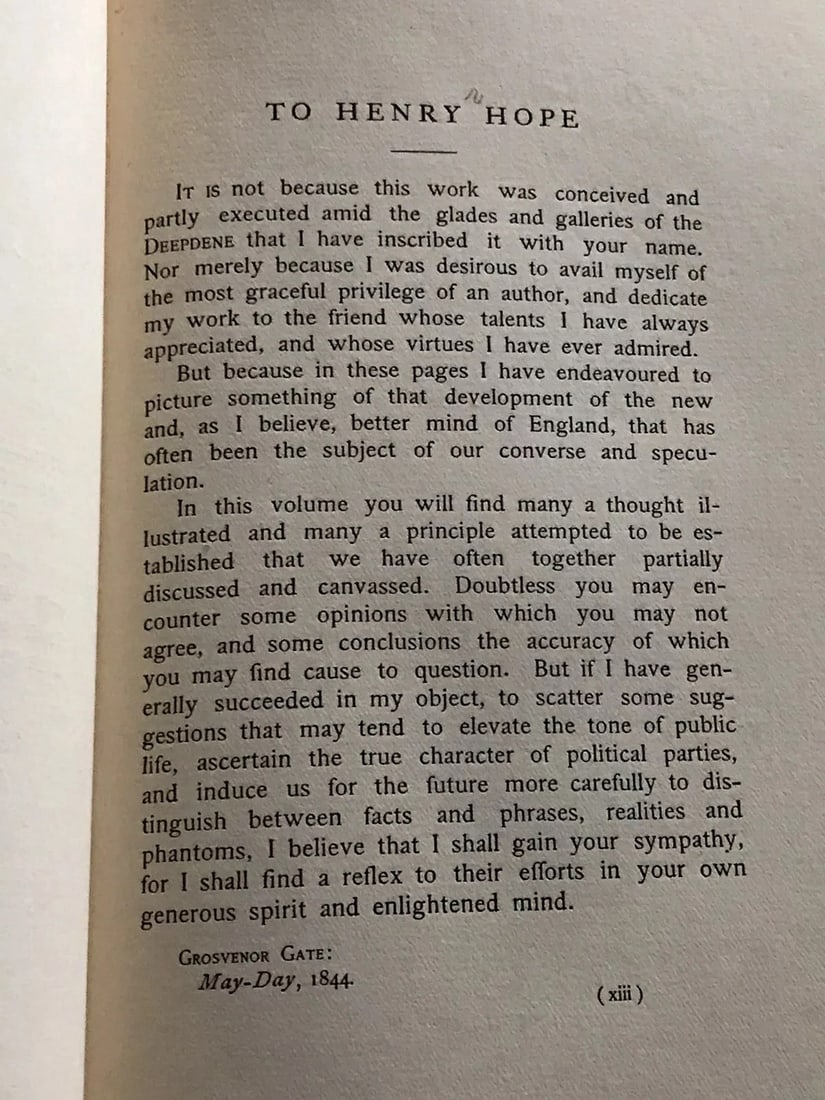 Coningsby By Benjamin Disraeli Saint Dunstan Leather Binding 1904 Antique Book - 11