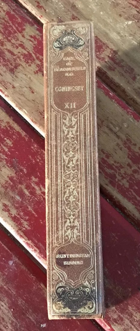 Coningsby By Benjamin Disraeli Saint Dunstan Leather Binding 1904 Antique Book - 12