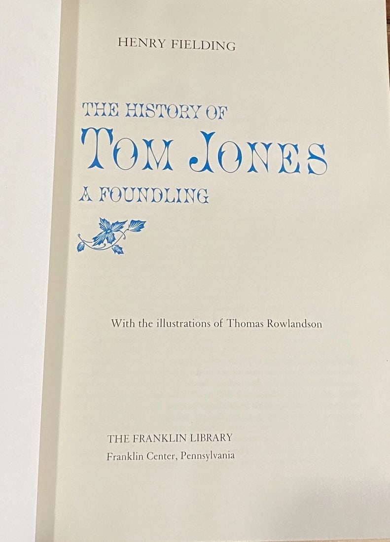 The History Of Tom Jones A Foundling Henry Fielding Franklin Library Lthr Fine - 2