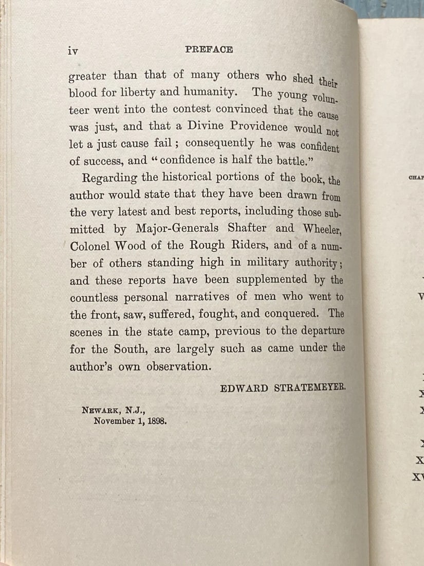 A YOUNG VOLUNTEER IN CUBA by Edward Stratemeyer. First Ed. 1898. Old Glory Ed. - 14