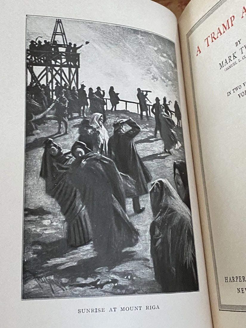 A Tramp Abroad Mark Twain 1907 Illustrated HC Authors Nat’l Ed. Vol III Book I - 4
