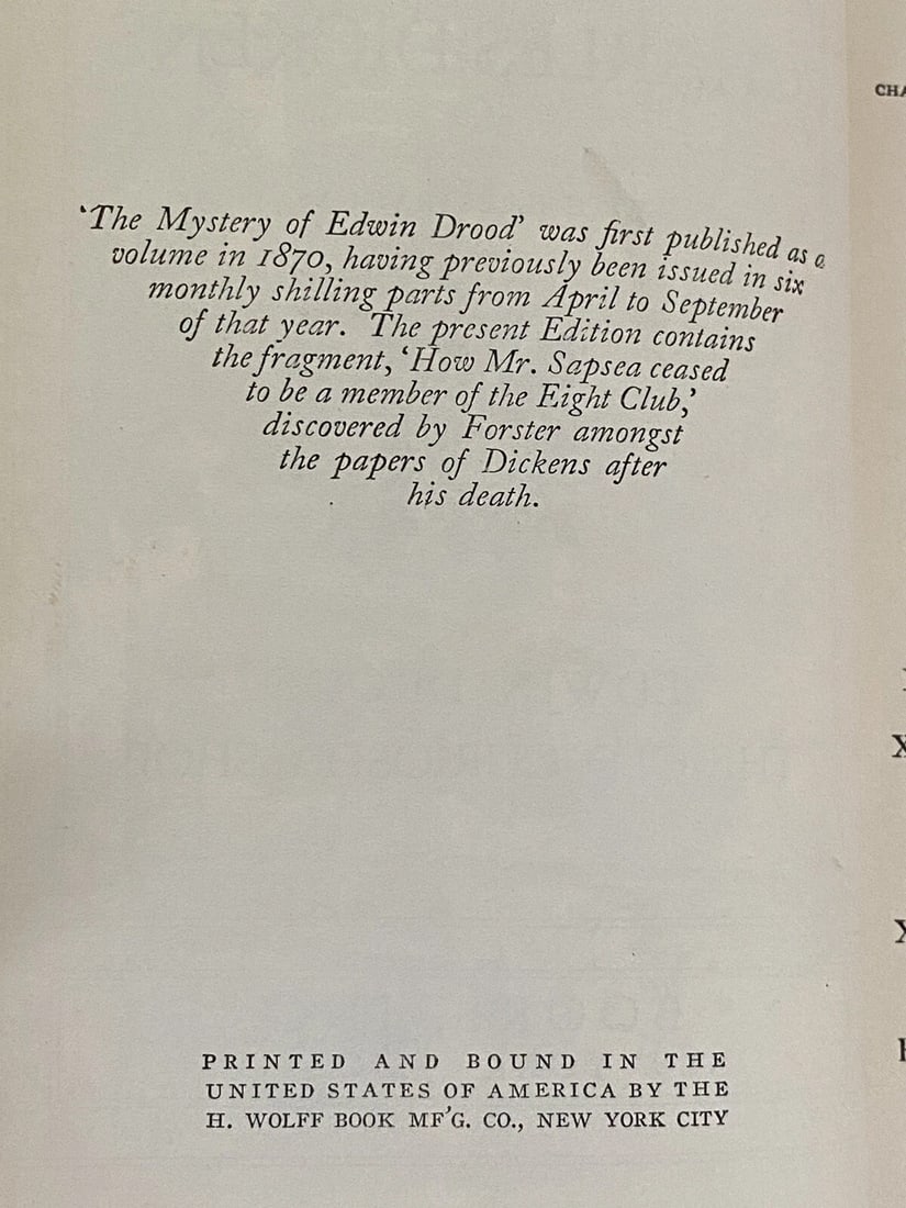 Charles Dickens Edwin Drood, Old Curiosity Shop Clear Type Illustrated HC VGood - 8