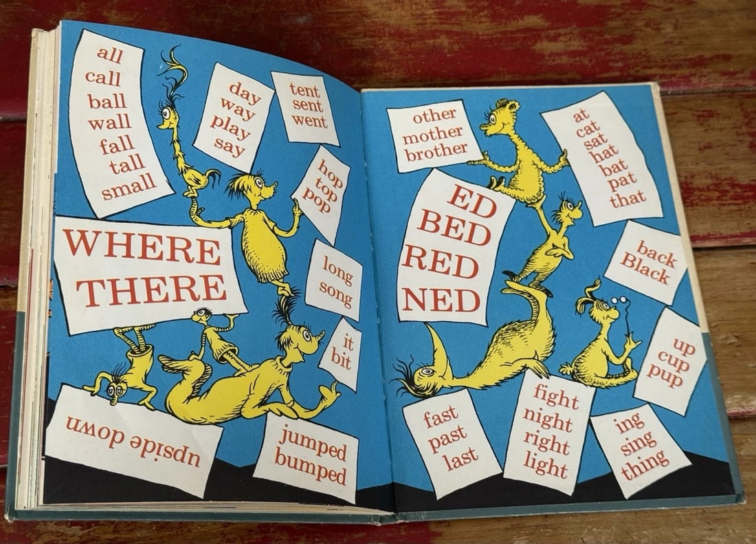 1st Ed/Print 1963 HOP ON POP BY DR.SEUSS BOOK CLUB EDITION Random House VeryGood - 8