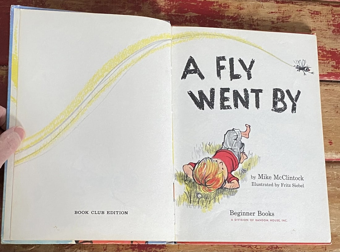 Dr. Seuss A Fly Went By 1958 Beginner Book BC Ed. Mike McClintock Early Printing - 3