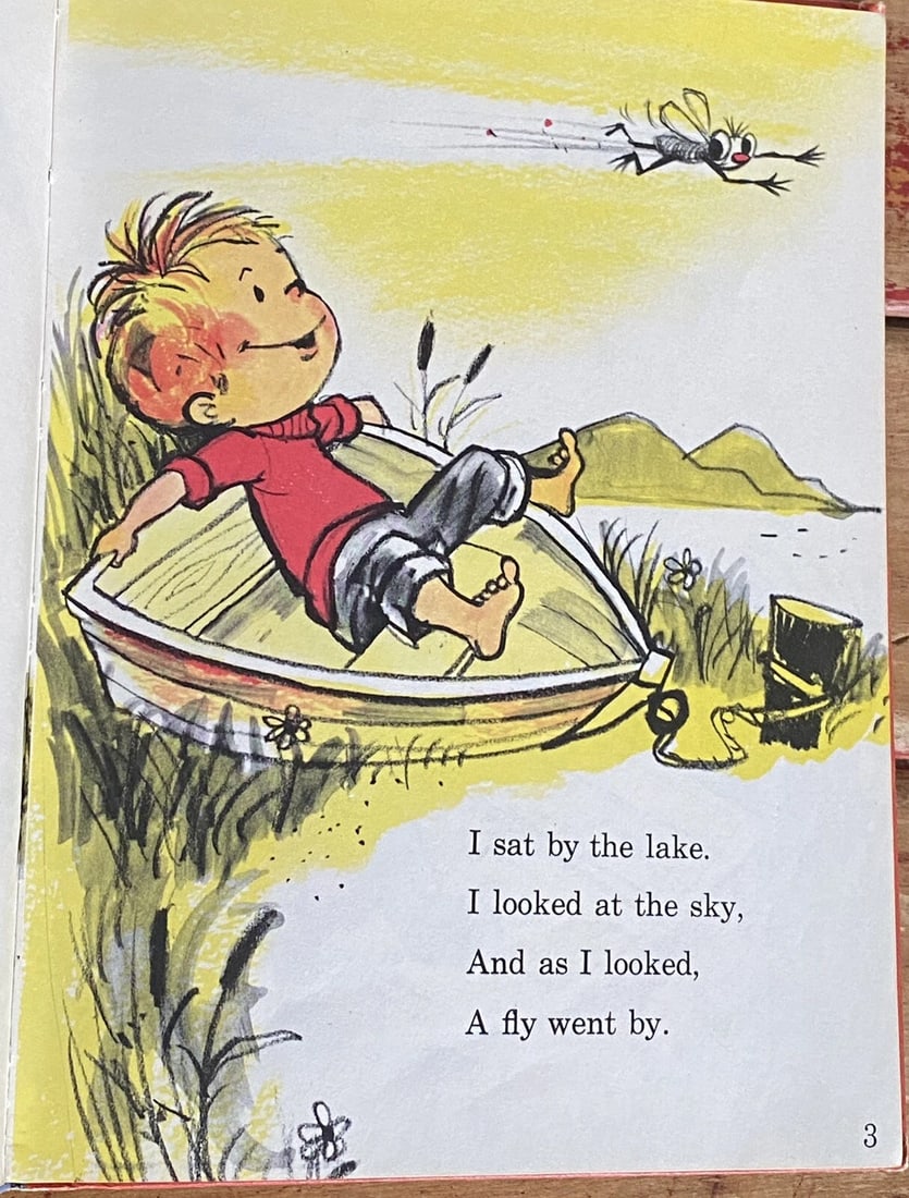 Dr. Seuss A Fly Went By 1958 Beginner Book BC Ed. Mike McClintock Early Printing - 9