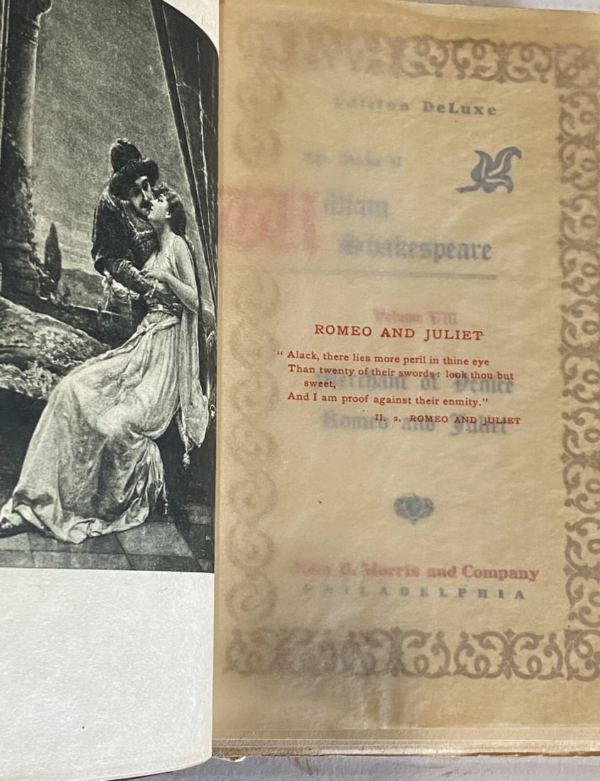 Shakespeare’s Works Elgin Ed. Deluxe Vol. VIII 1901 Romeo Juliet/Merchant Venice - 5