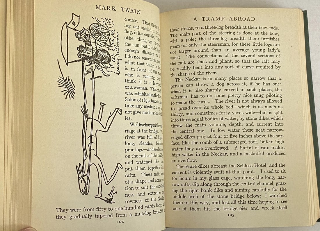 1921 COMPLETE WORKS OF MARK TWAIN VOL.XI A TRAMP ABROAD Harper Illustrated HC - 11