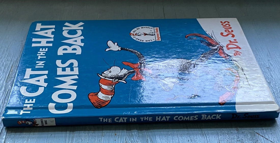 Dr Seuss The Cat In The Hat Comes Back Grolier BC 1st Edition Earl Print HC Good - 3
