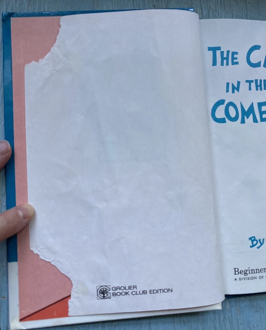 Dr Seuss The Cat In The Hat Comes Back Grolier BC 1st Edition Earl Print HC Good - 6