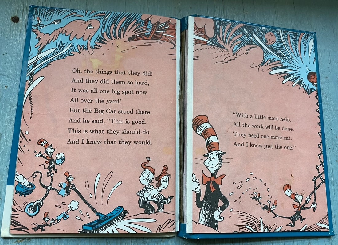 Dr Seuss The Cat In The Hat Comes Back Grolier BC 1st Edition Earl Print HC Good - 9