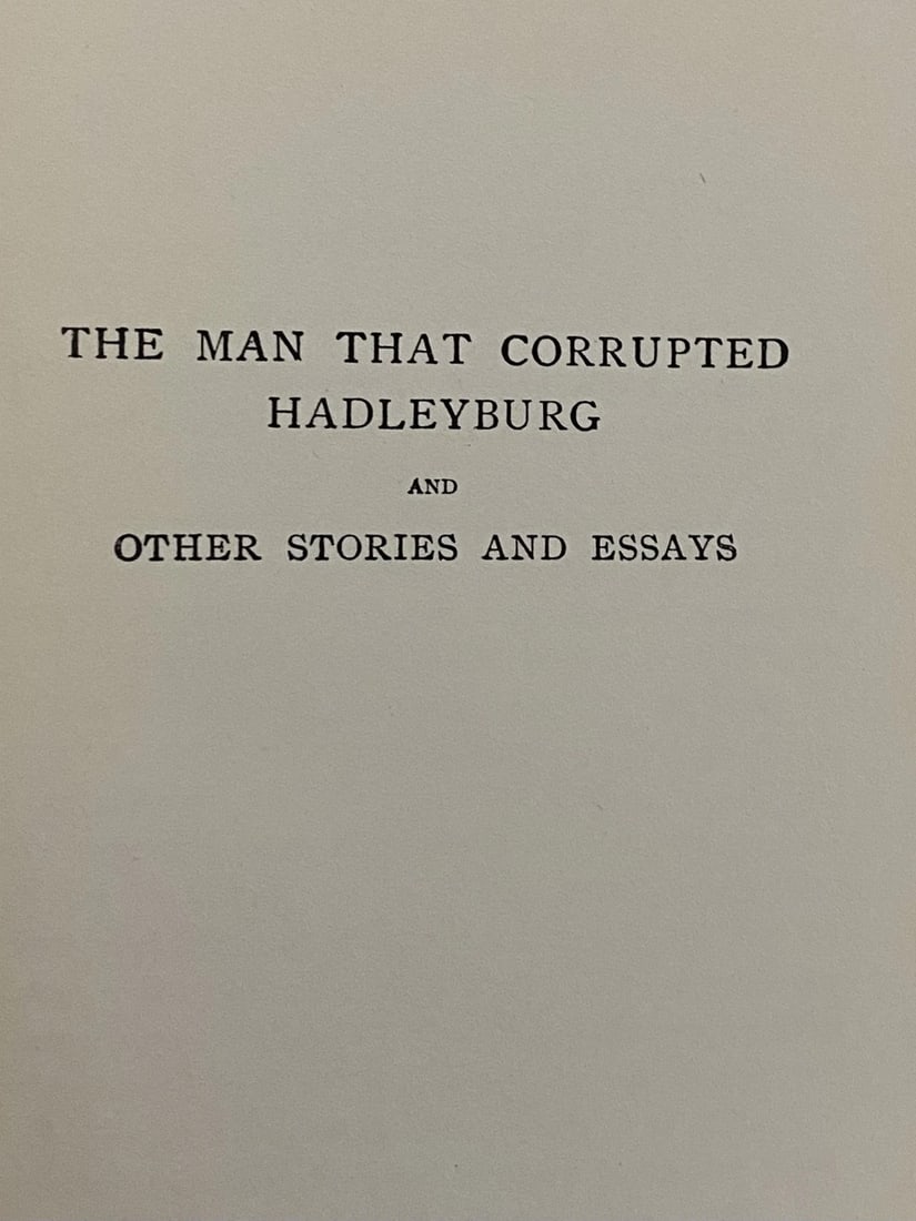 Mark Twain Man That Corrupted Hadleyburg Etc 1903 Auth Unif Ed Illust. Good Cond - 9
