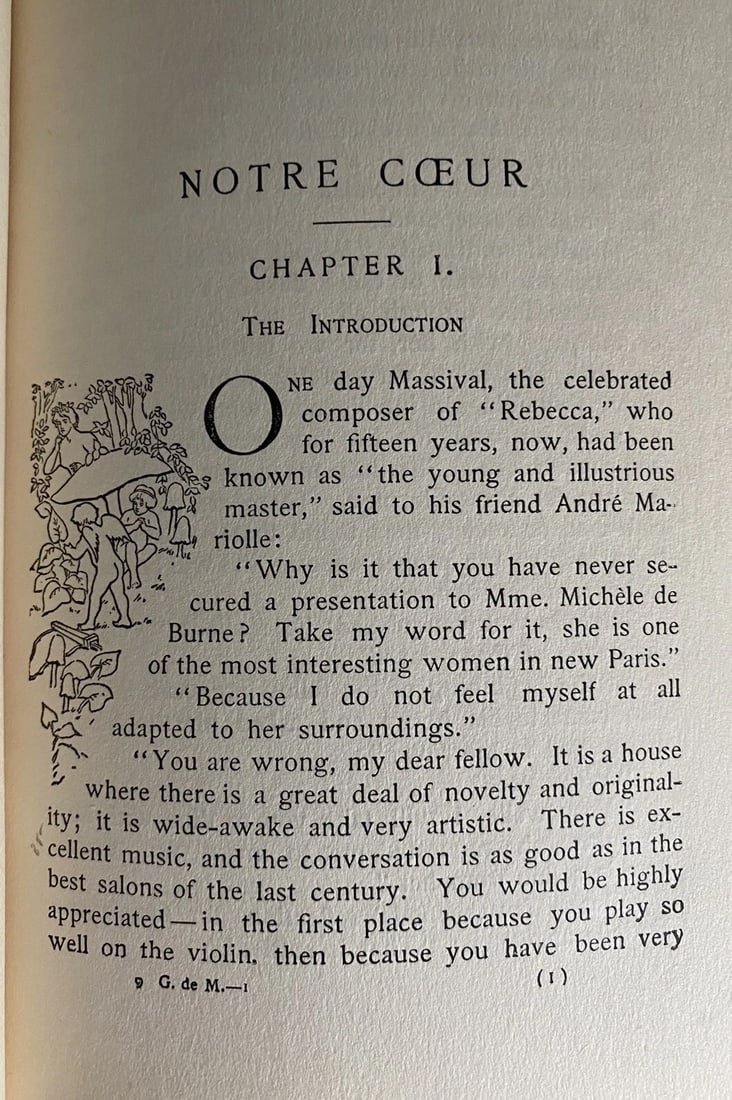 Guy de Maupassant Notre Couer HC Ed. DeLuxe Vol. IX St. Dunstan Soc. 1903 Illust - 14