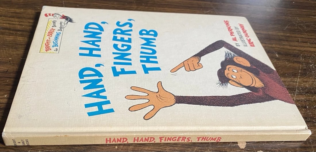 Hand, Hand, Fingers, Thumb 1969 by Al Perkins Book Club Edition Dr. Seuss VGood - 12
