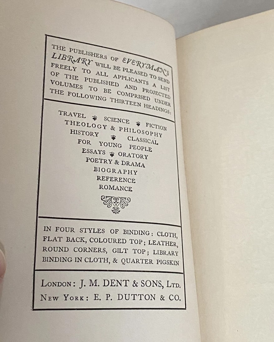 The Conduct of Life Nature and Other Essays RW Emerson 1911JM Dent HC 1st/2nd VG - 6
