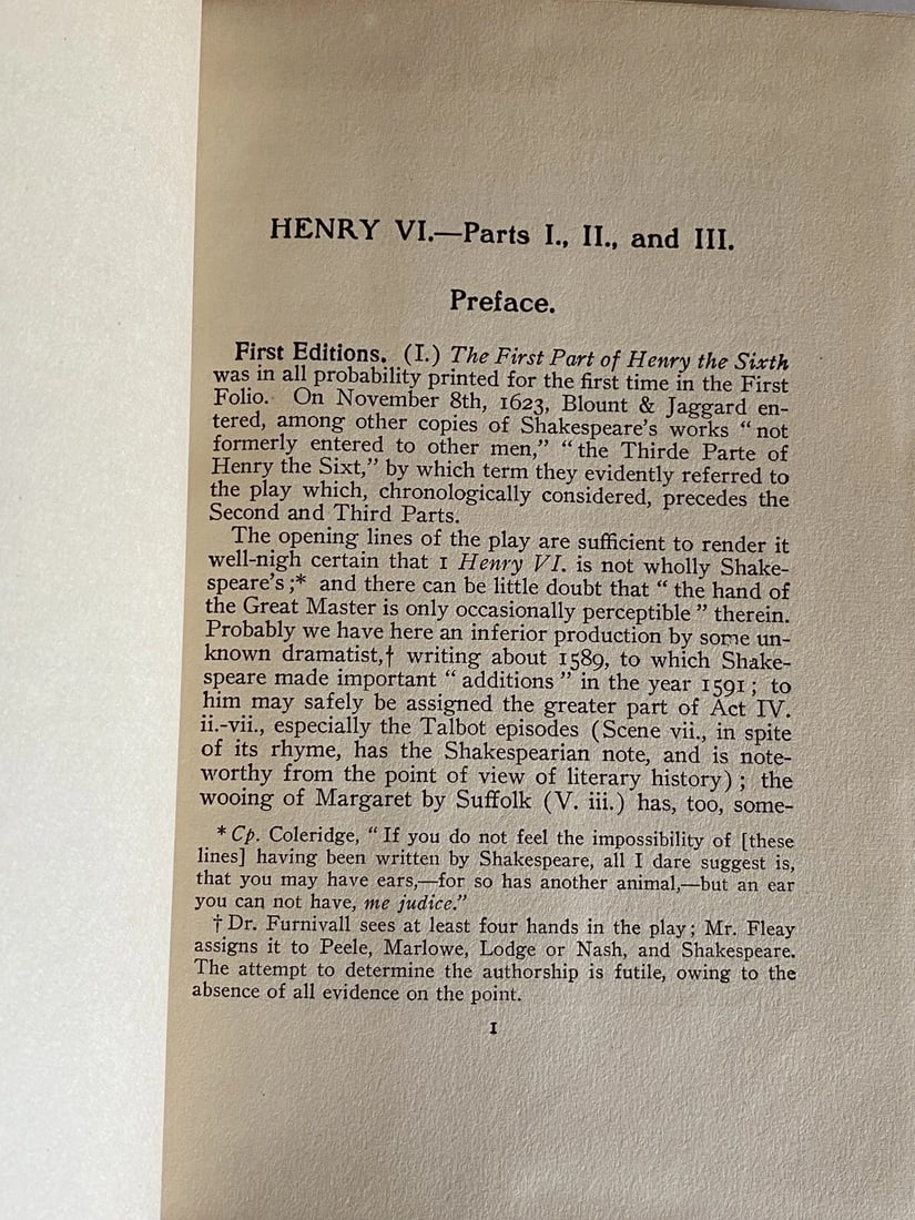 Shakespeare’s Works Elgin Ed. Deluxe Vol. IV 1901 Morris Henry VI Parts I&II - 11