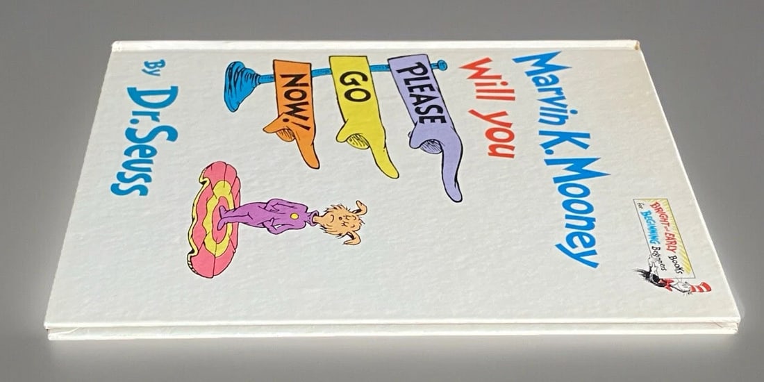 Dr. Seuss MARVIN K MOONEY WILL YOU PLEASE GO NOW! 1st Edition 1972 HC/DJ EXC - 14