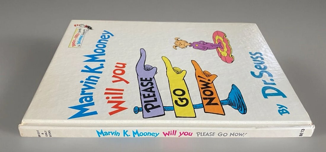 Dr. Seuss MARVIN K MOONEY WILL YOU PLEASE GO NOW! 1st Edition 1972 HC/DJ EXC - 5