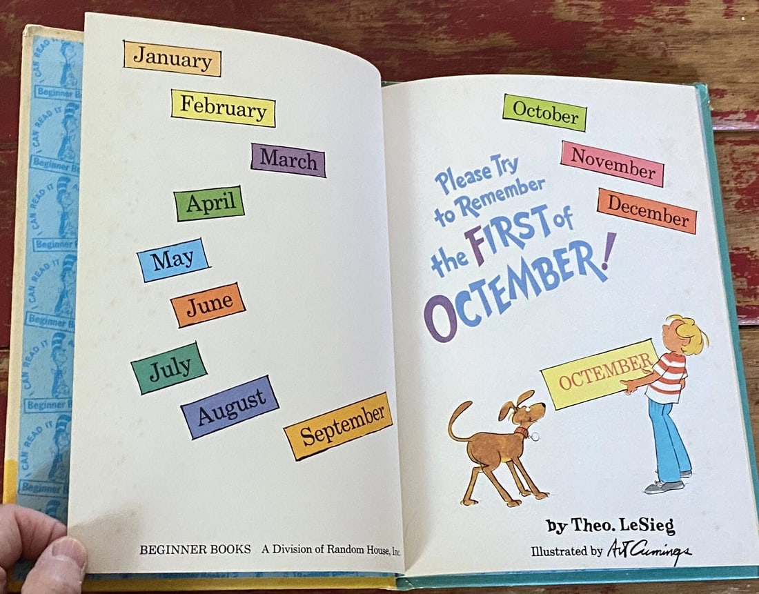 Seuss (LeSieg) B-63,BC Ed. Please Try To Remember the First of Octember! VG - 2