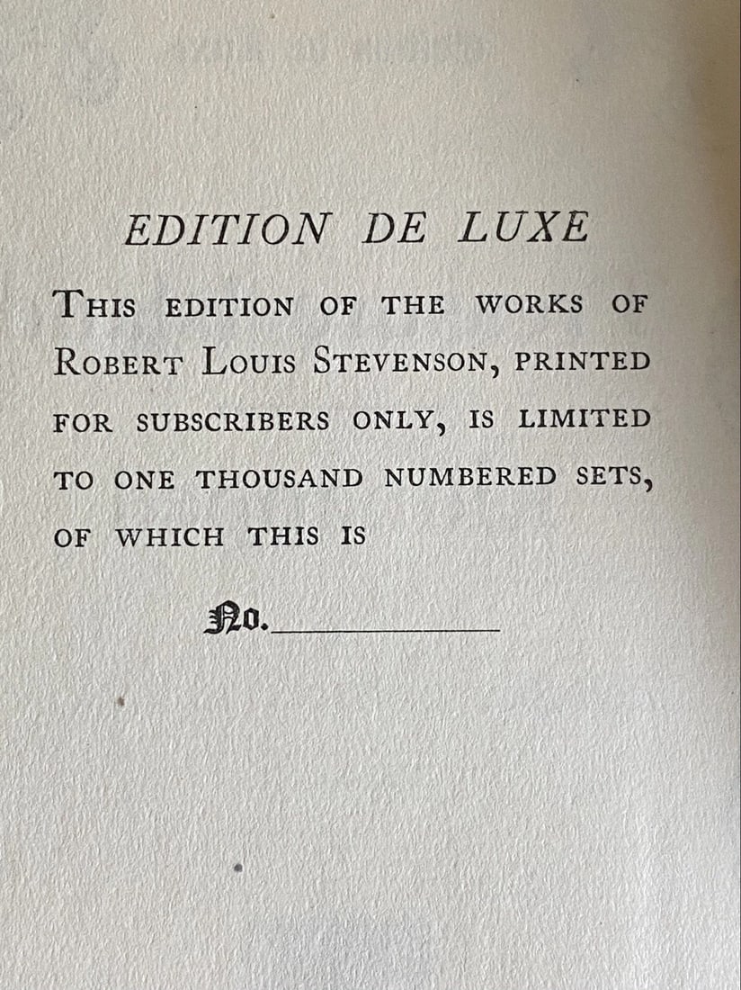 Robert L. Stevenson DeLuxe Ltd.Ed. Treasure Island, Kidnapped C.T.Brainard 1906 - 3