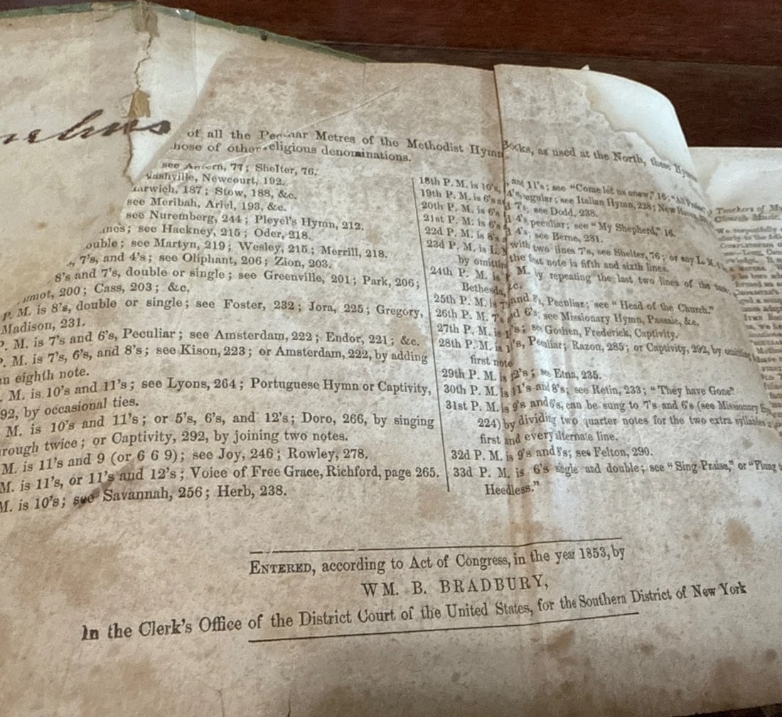 The Shawm Library of Church Music 1853 Wm Bradbury Mason Bros. RARE Antique - 10