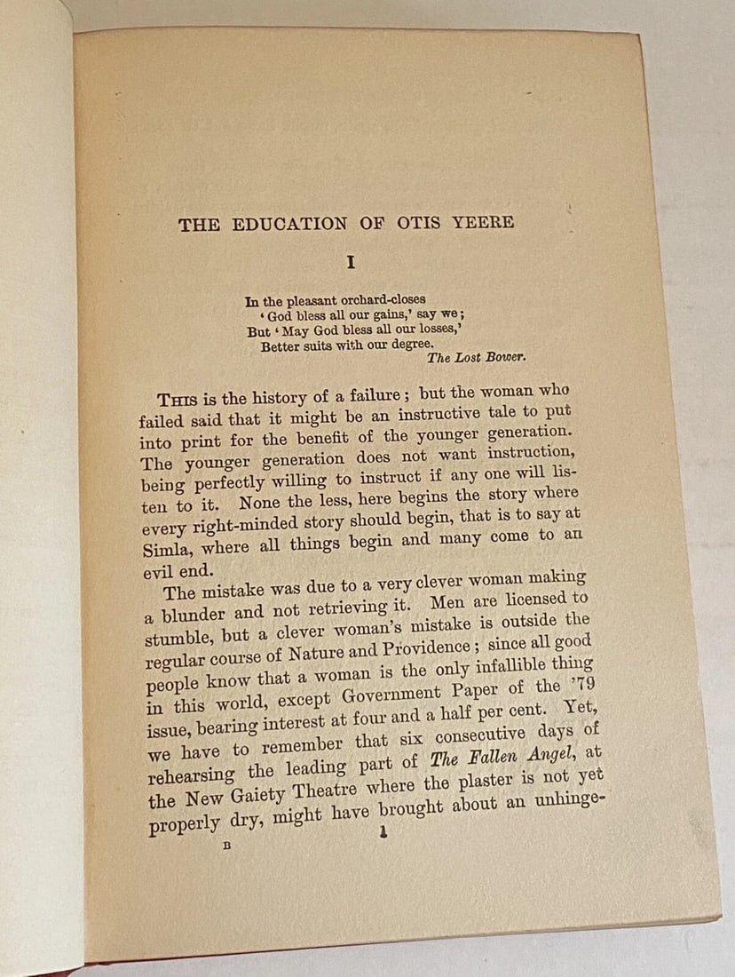 Kipling Auth Ed 1912 HC Under The Deodars, Phantom Rickshaw,Wee WillieWinkie - 9