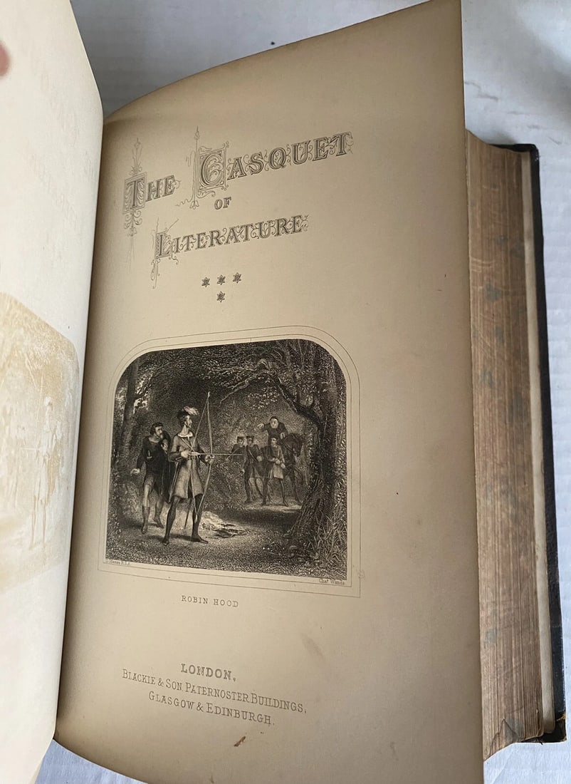 CASQUET OF LITERATURE 1875 VOL III-IV in 1 Volume Partial Leather Gibbon BLACKIE - 10