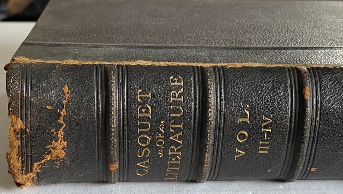 CASQUET OF LITERATURE 1875 VOL III-IV in 1 Volume Partial Leather Gibbon BLACKIE - 4
