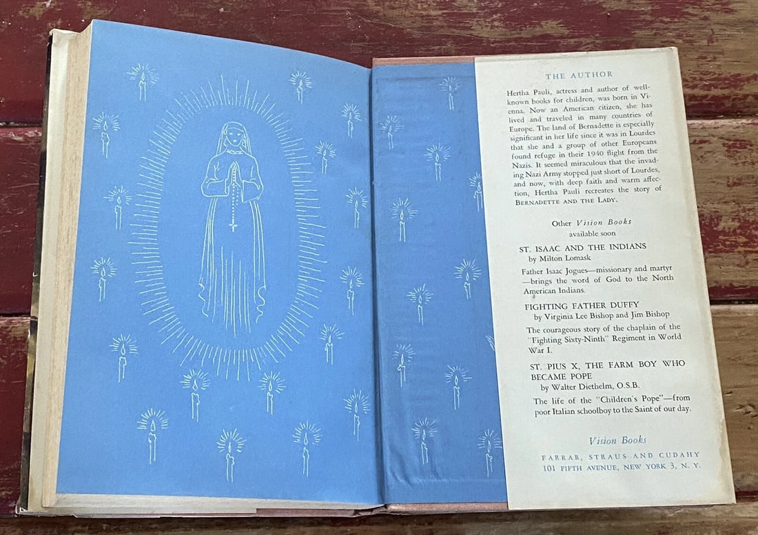 Bernadette And The Lady Hertha Pauli 1965 Hardcover Dust Jacket - 12