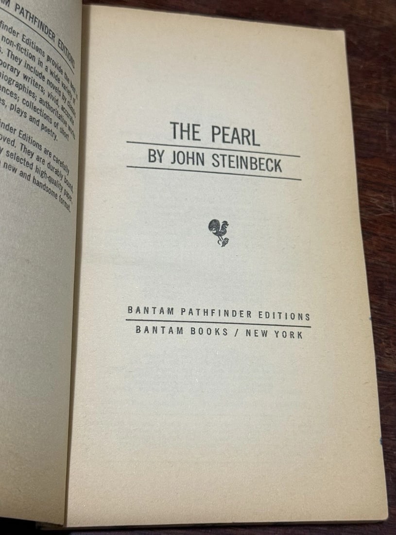 The Pearl by John Steinbeck 1964 18th Paperback A Bantam Pathfinder Edition Good - 3