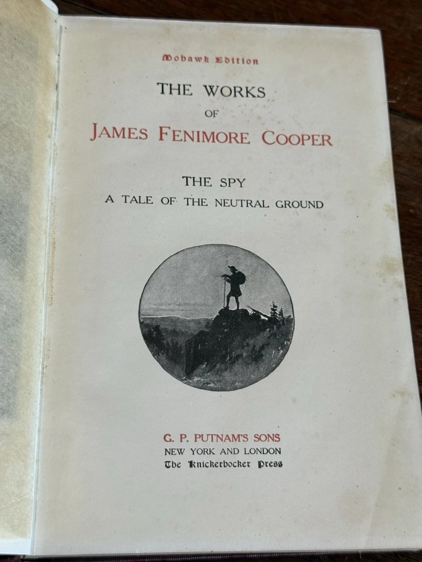 Cooper’s Works James Fenimore Cooper The Spy HC Mohawk Edition G.P. Putnam VG - 2