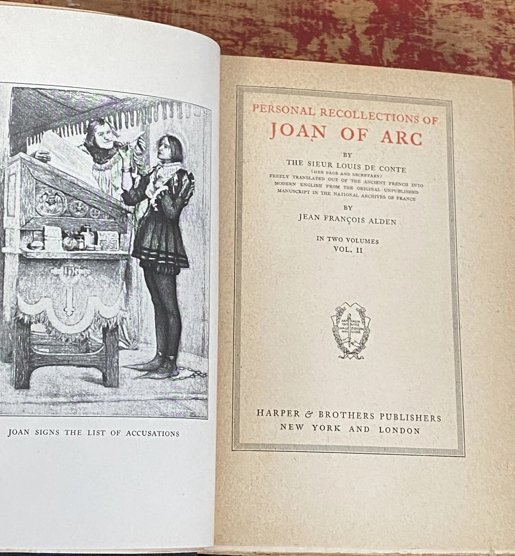 Joan of Arc By Mark Twain Volume II Author's Uniform Edition 1899 Hardcover - 2