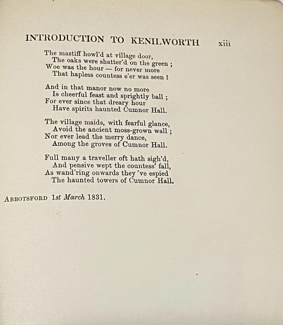 The Works OfSir Walter Scott Waverley Novels Kenilworth University Edition Vol.X - 11