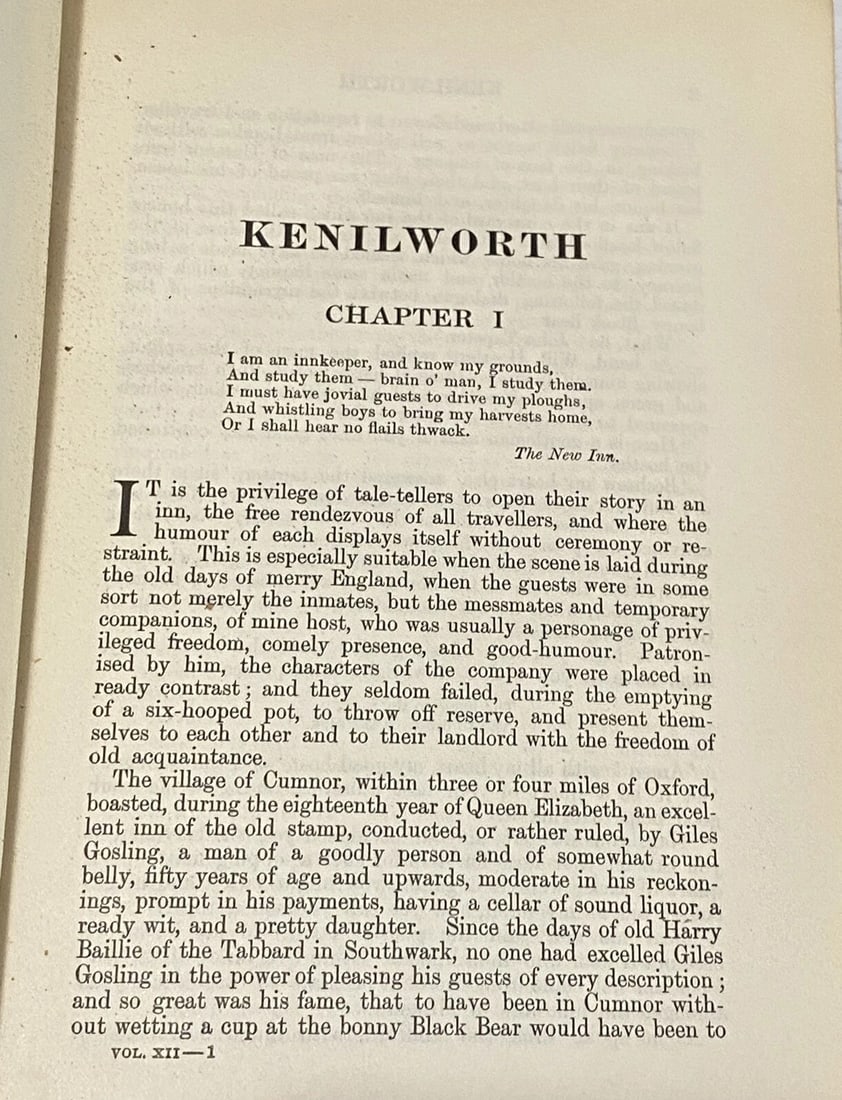 The Works OfSir Walter Scott Waverley Novels Kenilworth University Edition Vol.X - 12