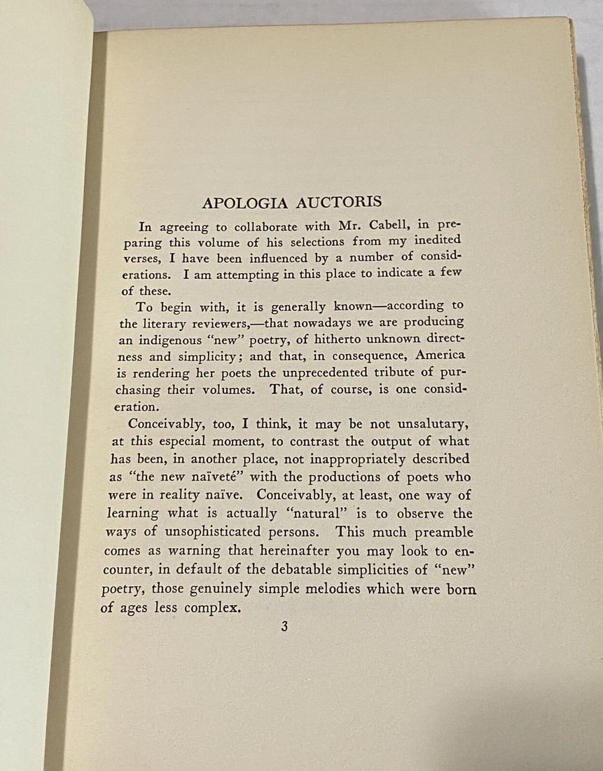 Cabell, James Branch 1924 From The Hidden Way McBride HC 1st Edition Very Good - 8