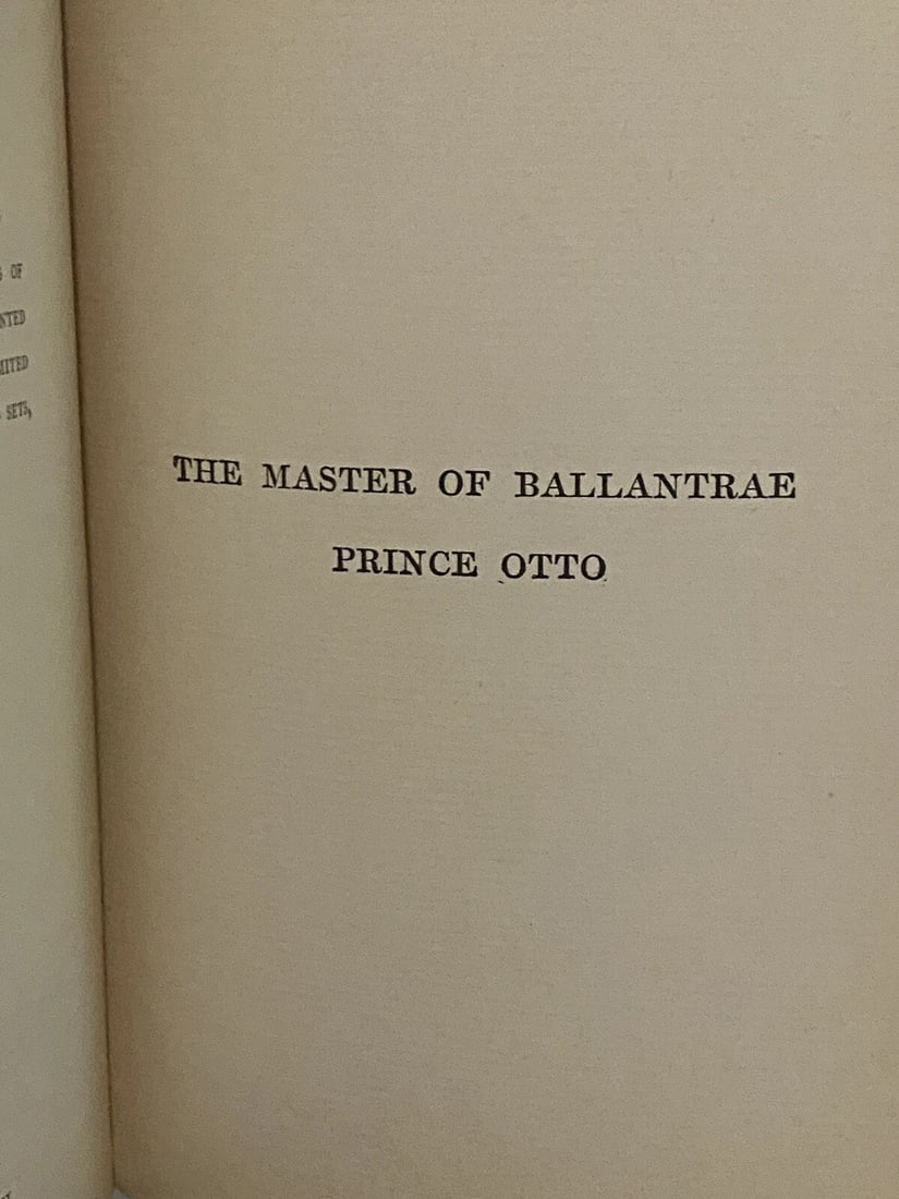 The Master of Ballantrae Vol IV Rob't Louis Stevenson Ltd. Ed 1,000 1906 De Luxe - 12
