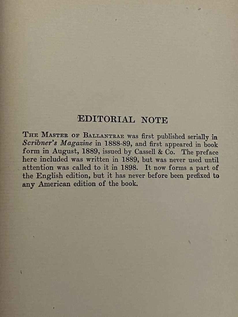 The Master of Ballantrae Vol IV Rob't Louis Stevenson Ltd. Ed 1,000 1906 De Luxe - 14